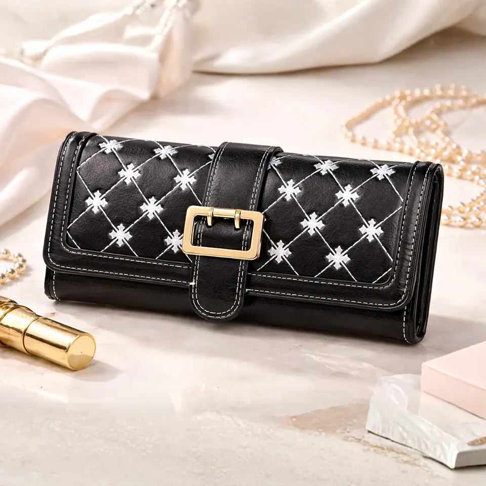 Billetera Baellerry Luxe Pattern con Hebilla para Mujer 1
