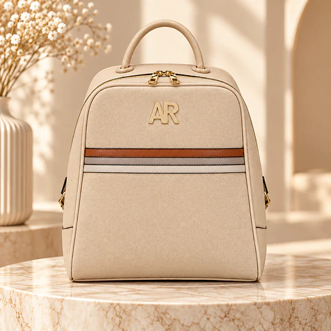Mochila Ardilla Roja A4 Beige para Mujer