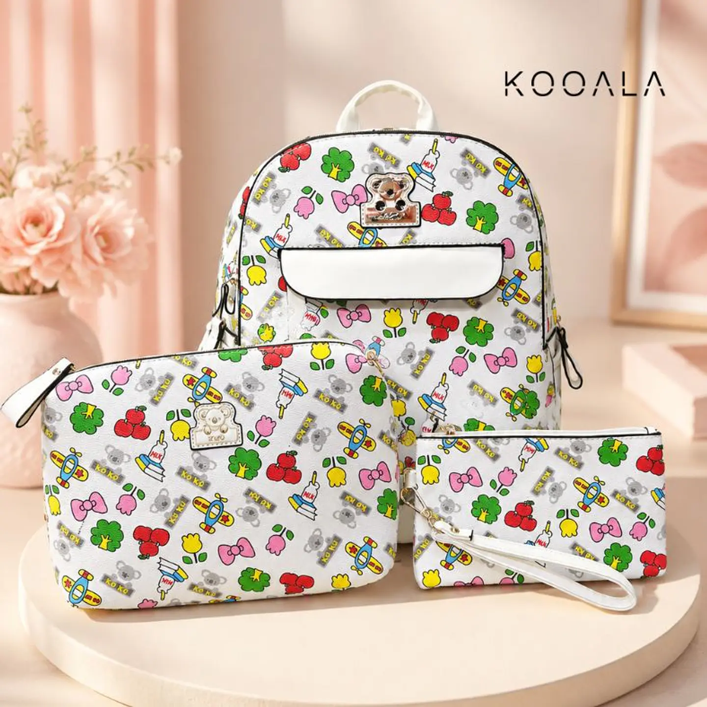 Set Mochila 3 en 1 Marco Koko Blanco 1