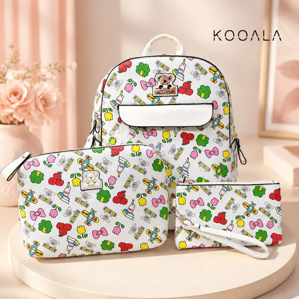 Set Mochila 3 en 1 Marco Koko Blanco 1