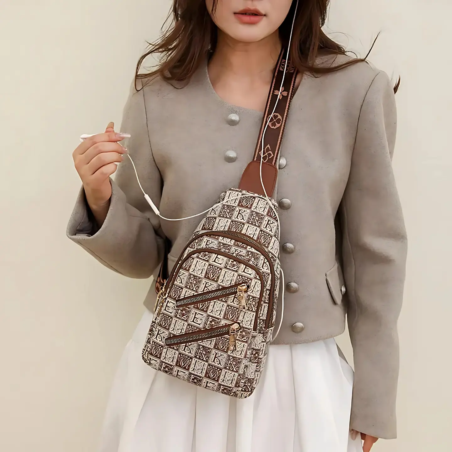 Pechera Mila Urban Marrón para Mujer 1
