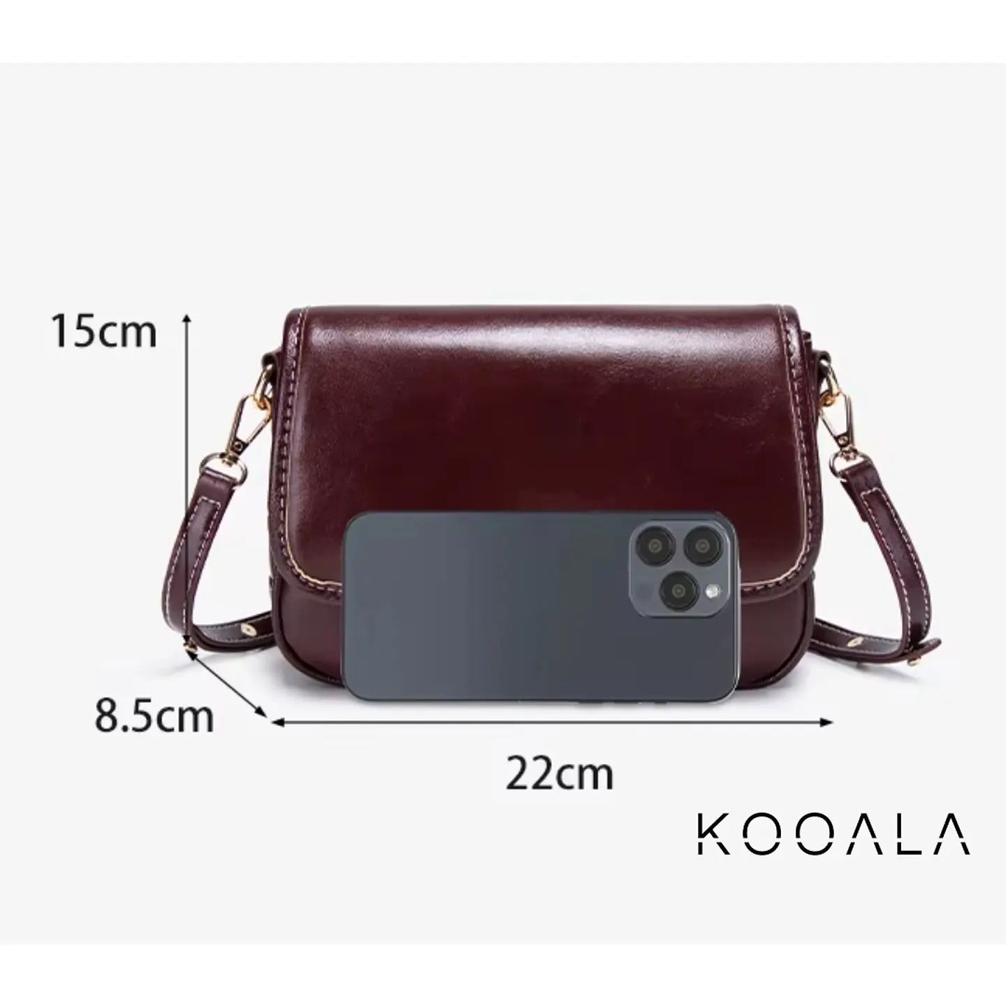 Cartera Morral Lía Rojo Vino para Mujer 6