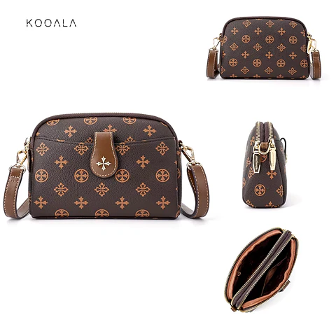 Cartera Crossbody Signature Brown Baellerry