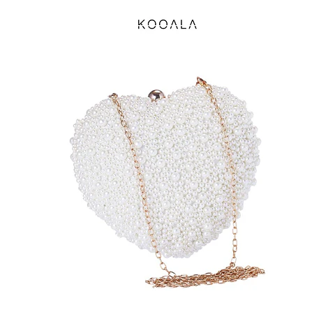Clutch Pearl Heart Glam de Fiesta
