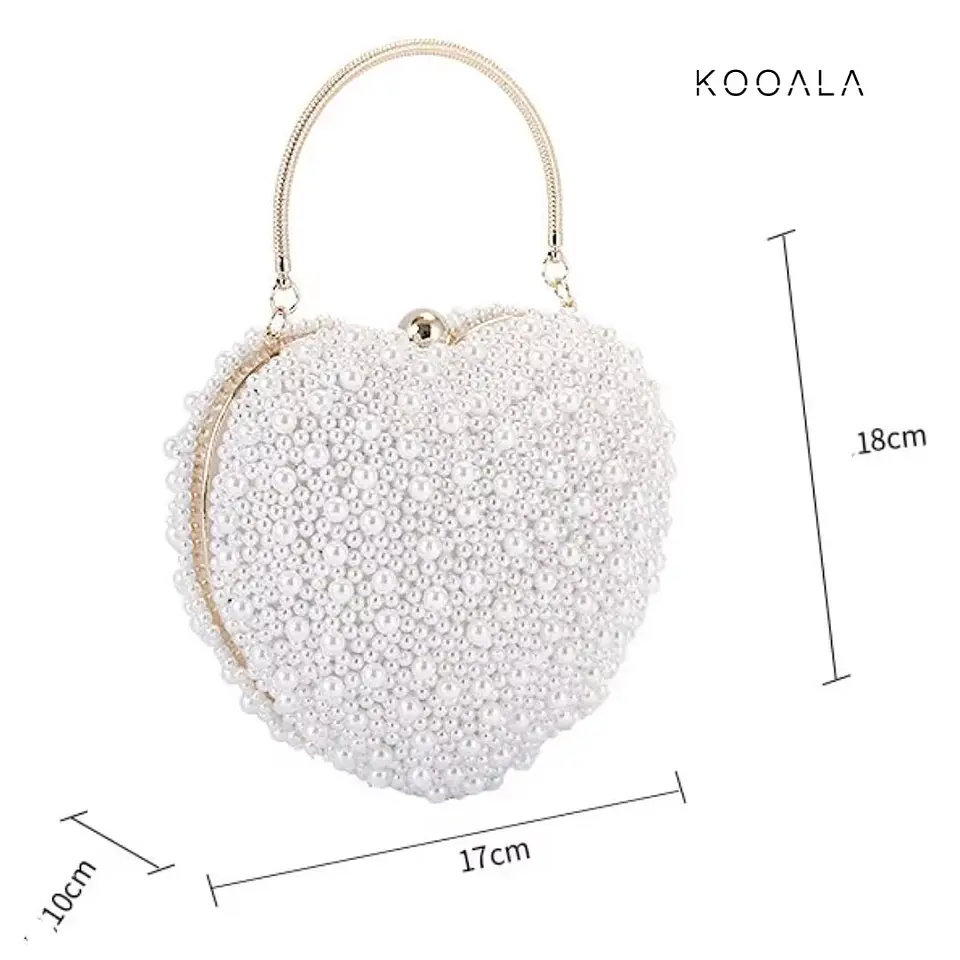 Clutch Pearl Heart Glam de Fiesta 6