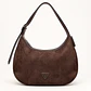 Cartera Baguette Guess Suede Touch Marrón para Mujer - Miniatura 1