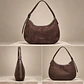 Cartera Baguette Guess Suede Touch Marrón para Mujer - Miniatura 4