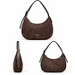 Cartera Baguette Guess Suede Touch Marrón para Mujer - Miniatura 3