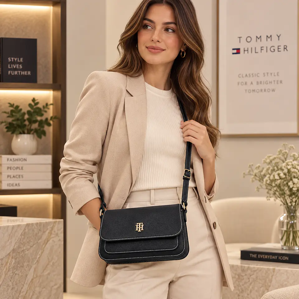 Crossbody Tommy Hilfiger Essential Black para Mujer 2
