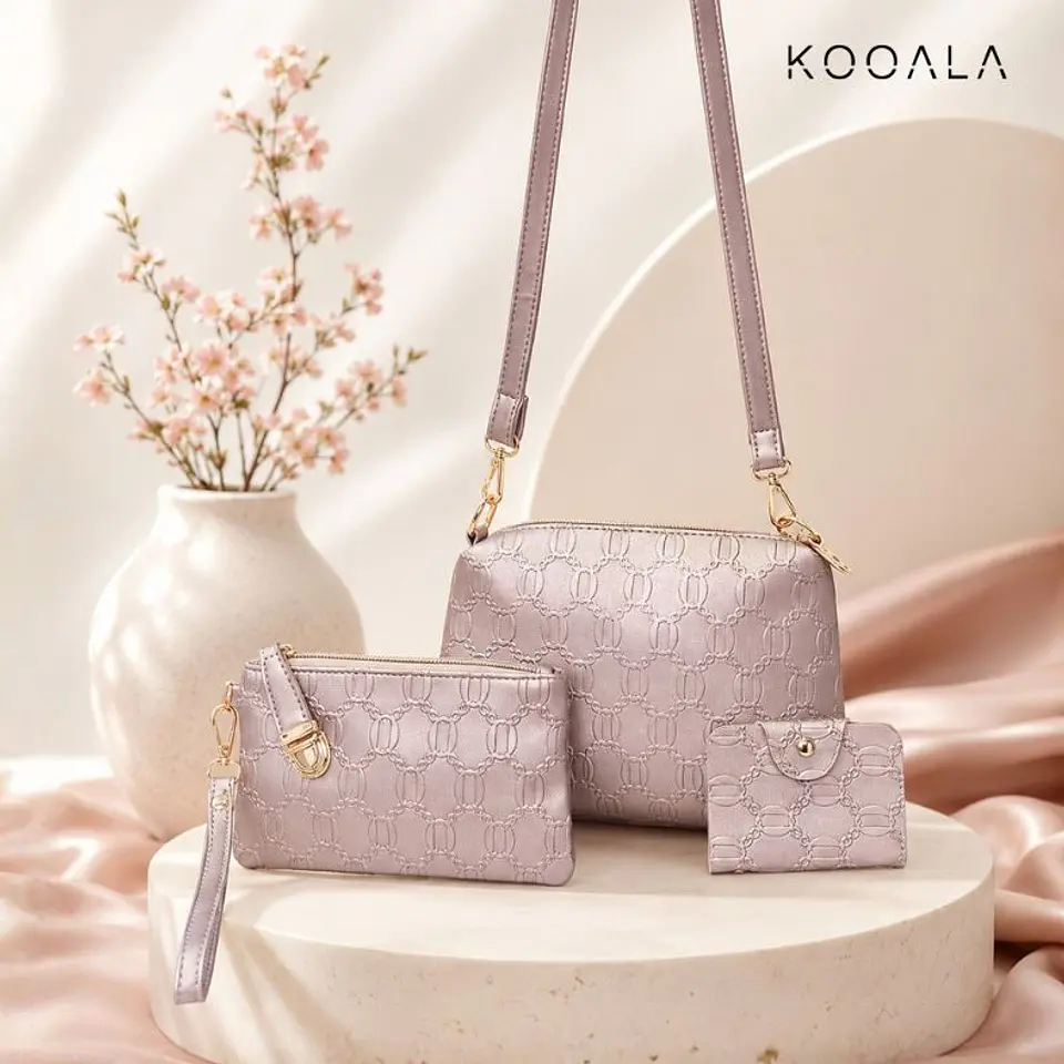 Set Morral Elegance 3 en 1 Palo Rosa 1
