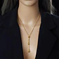 Set Collar + Aretes Lluvia Gold de Acero Inoxidable - Miniatura 9