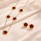 Set Collar + Aretes Clover Elegance de Acero Inoxidable - Miniatura 2