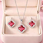 Set Collar + Aretes Aurora Crystal de Acero Inoxidable - Miniatura 3