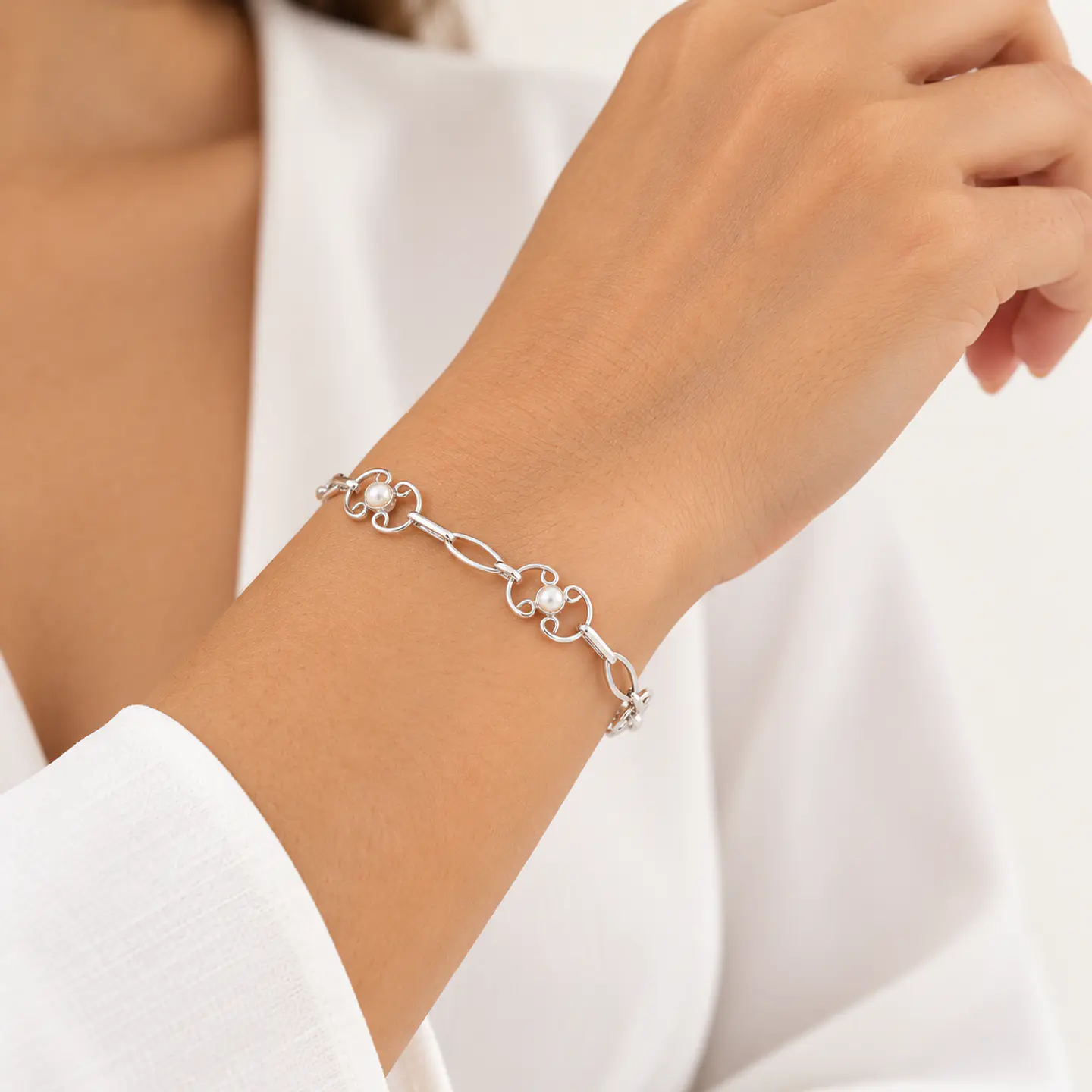 Pulsera de Plata 950 Arabesco Elegance 1