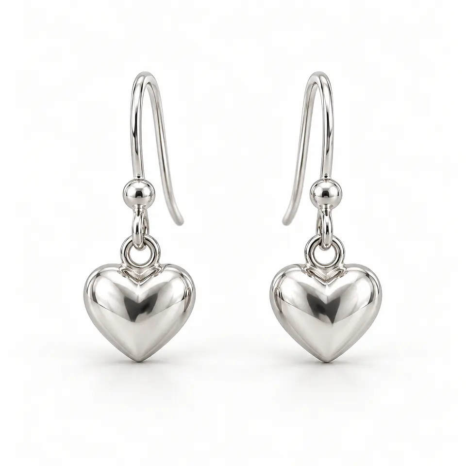 Aretes de Plata 925 Corazón Mini 1