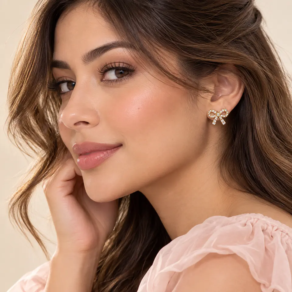 Aretes Rose Aura – Acero Inoxidable Bañado en Oro Rosa | 5 Diseños 6
