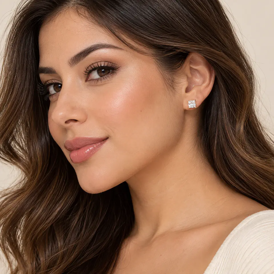 Aretes Rose Aura – Acero Inoxidable Bañado en Oro Rosa | 5 Diseños 8