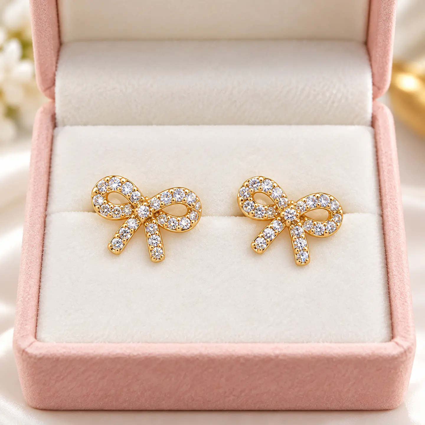 Aretes Rose Aura – Acero Inoxidable Bañado en Oro Rosa | 5 Diseños 4