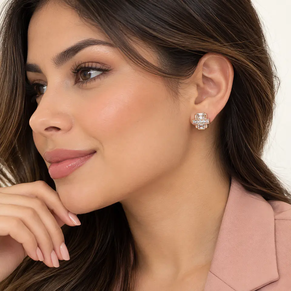 Aretes Rose Glow – Acero Inoxidable Bañado en Oro Rosa | 5 Diseños 9