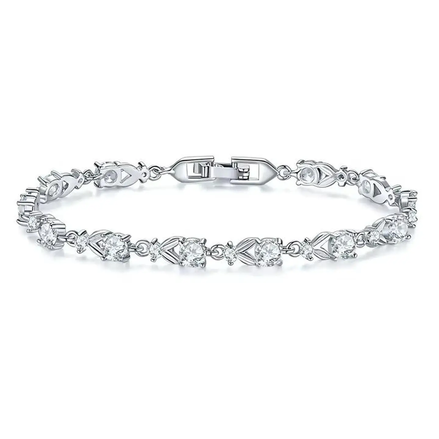 Pulsera Brillo Floral de Acero Inoxidable con Zircón – 4 Colores 1