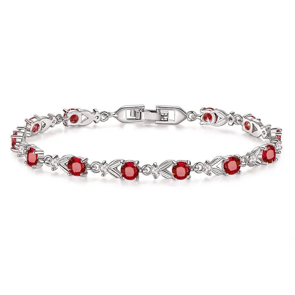 Pulsera Brillo Floral de Acero Inoxidable con Zircón – 4 Colores 5