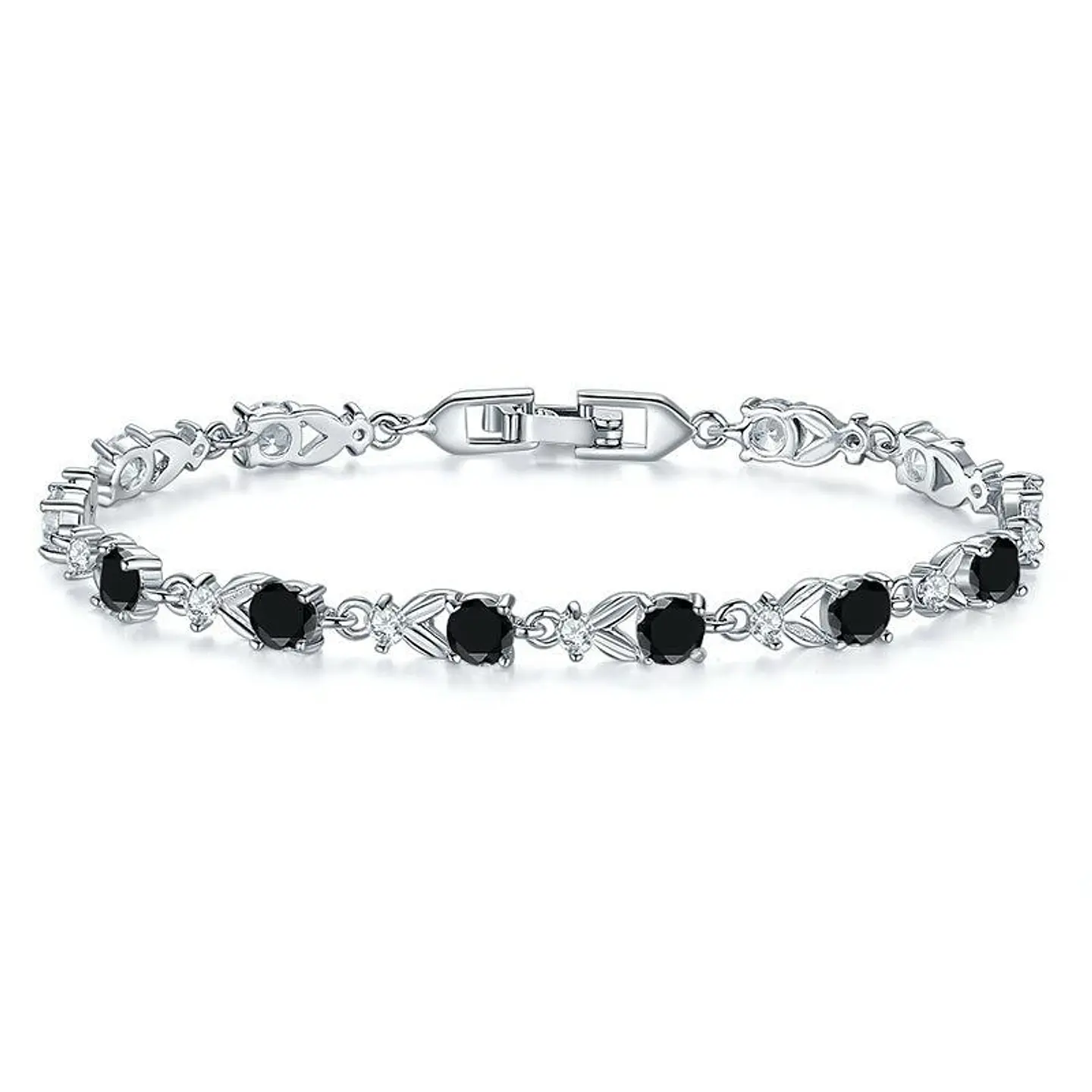 Pulsera Brillo Floral de Acero Inoxidable con Zircón – 4 Colores 3