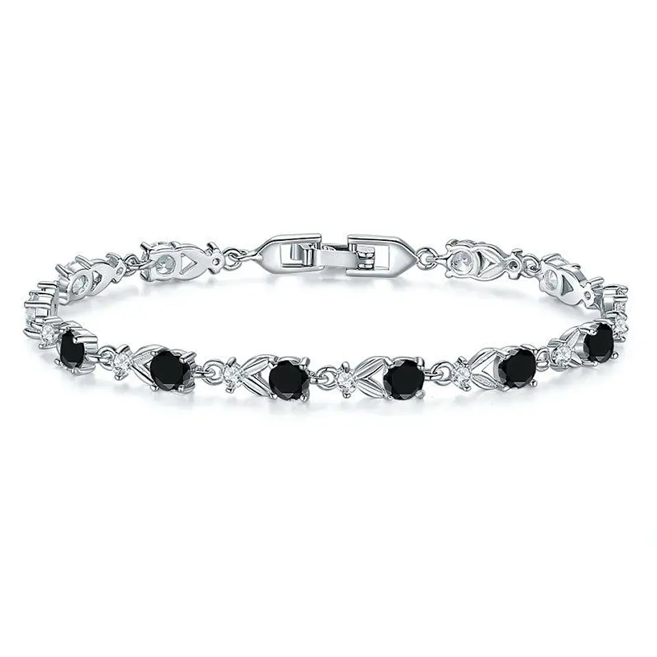 Pulsera Brillo Floral de Acero Inoxidable con Zircón – 4 Colores 3
