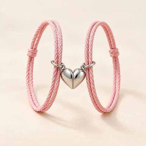 Pulseras Magnéticas para Pareja Corazón Compartido – Set de 2