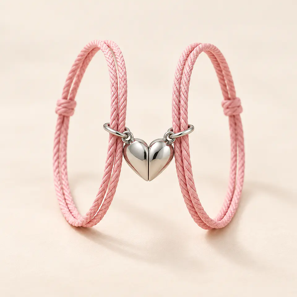 Pulseras Magnéticas para Pareja Corazón Compartido – Set de 2 1