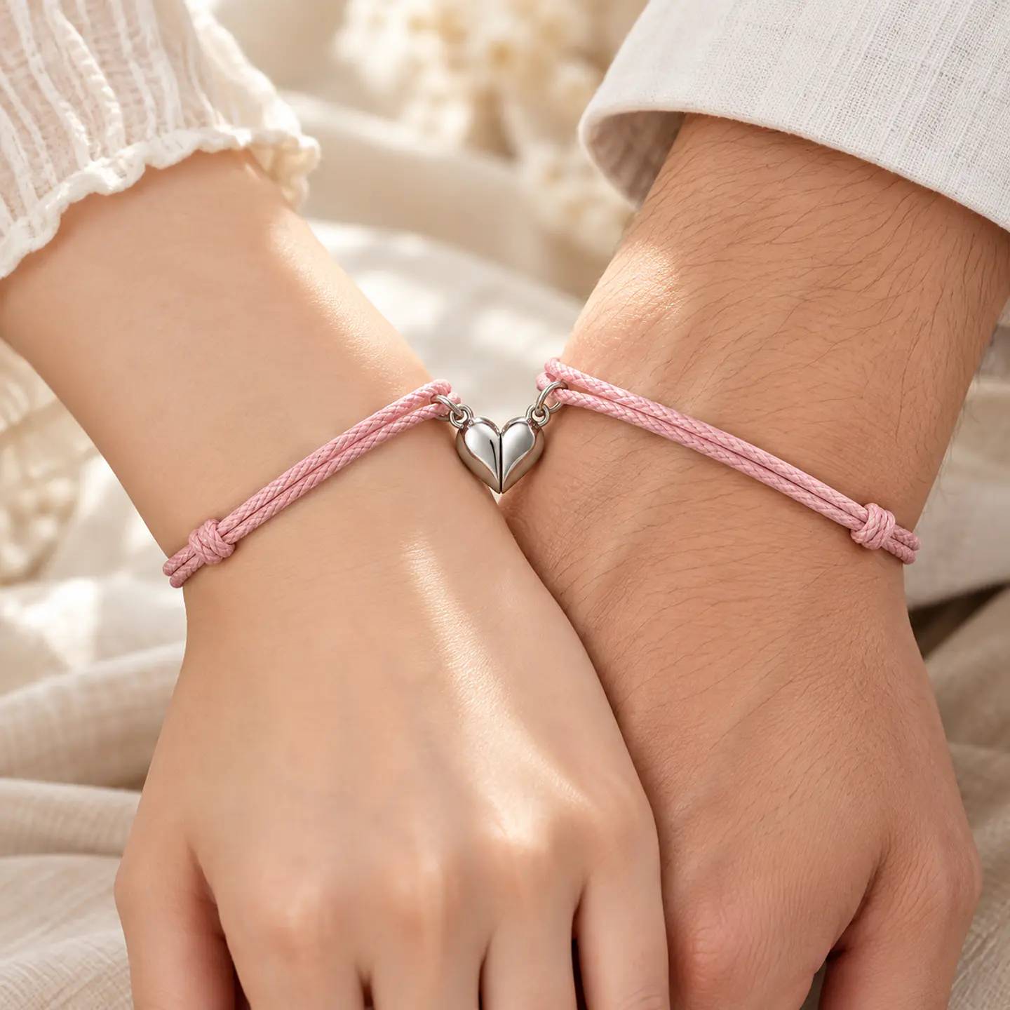 Pulseras Magnéticas para Pareja Corazón Compartido – Set de 2 2