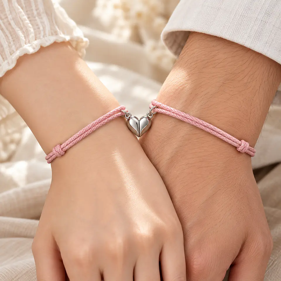 Pulseras Magnéticas para Pareja Corazón Compartido – Set de 2 2