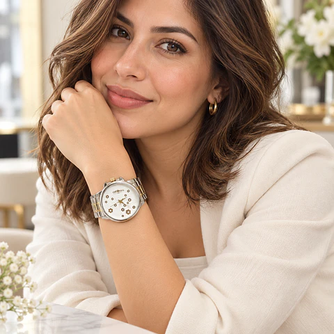 Reloj Chronos Bloom Bicolor para Mujer – Diseño Floral