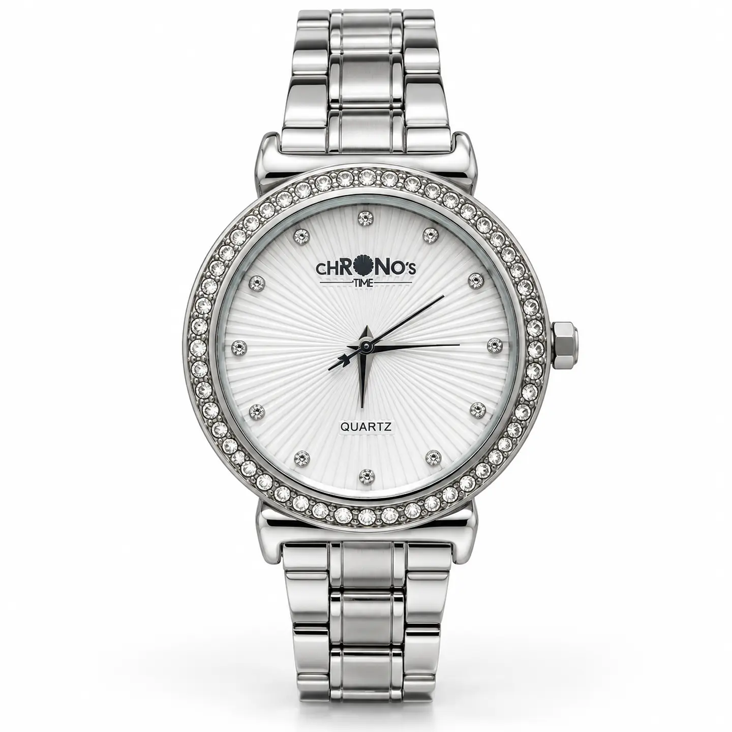 Reloj Chronos Crystal Silver para Mujer – Acero Quirúrgico 1