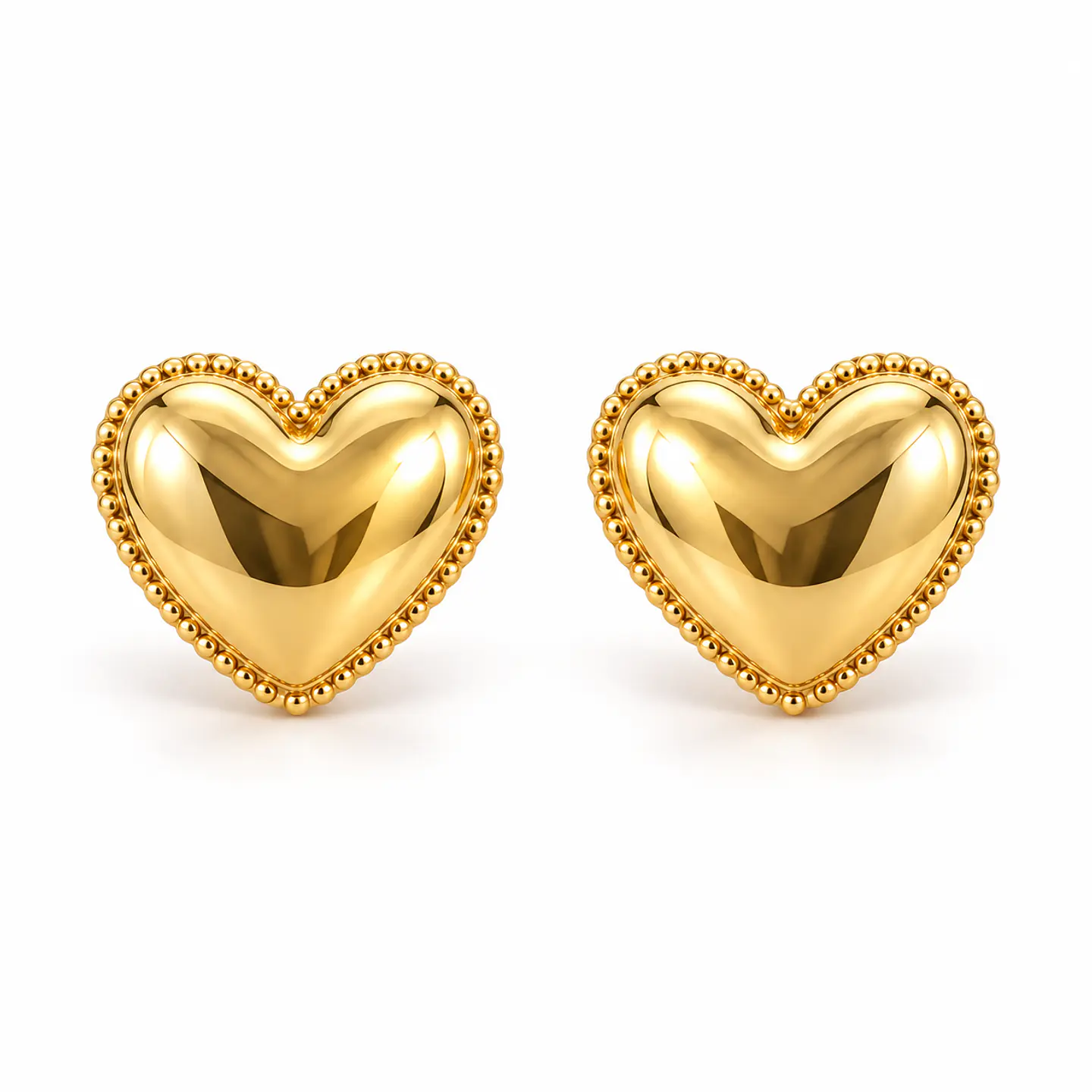 Aretes Mini Heart Gold – Corazón Dorado de Acero Inoxidable 1