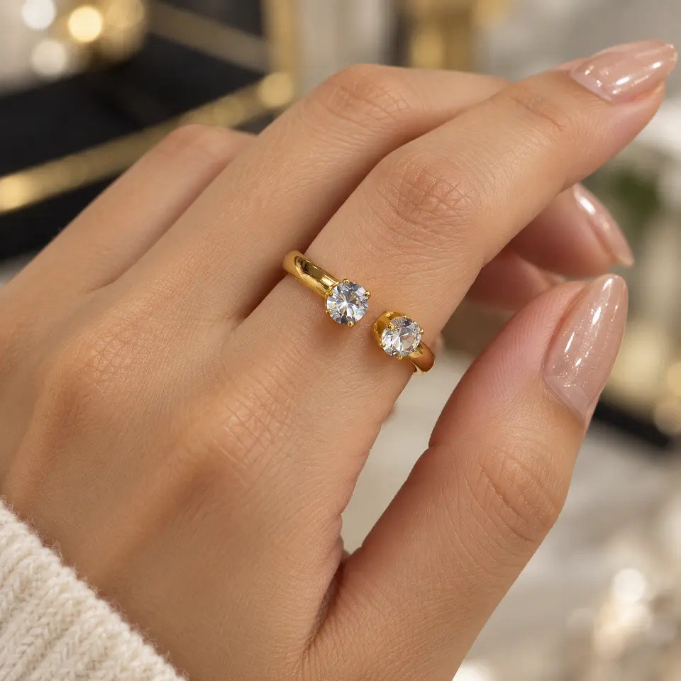 Anillos Dorados de Acero Inoxidable – Colección 6 cm | KOOALA 8
