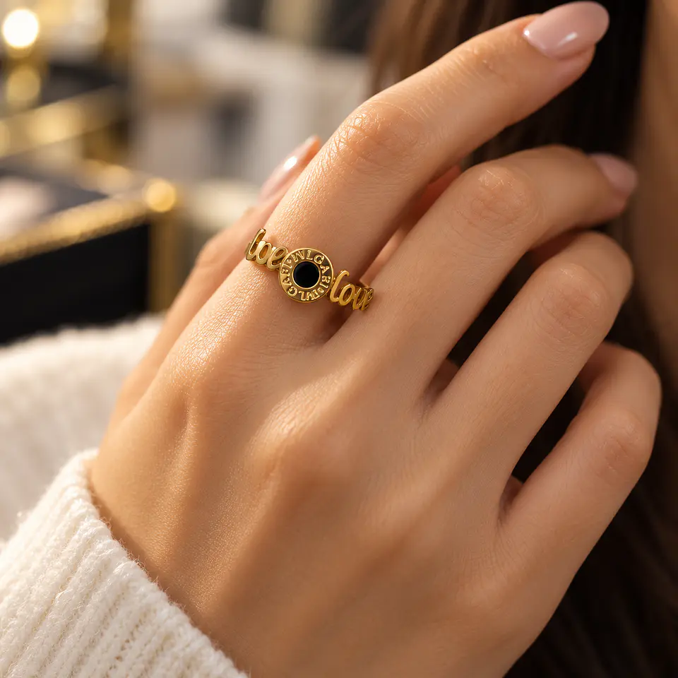 Anillos Dorados de Acero Inoxidable – Colección 6 cm | KOOALA 10