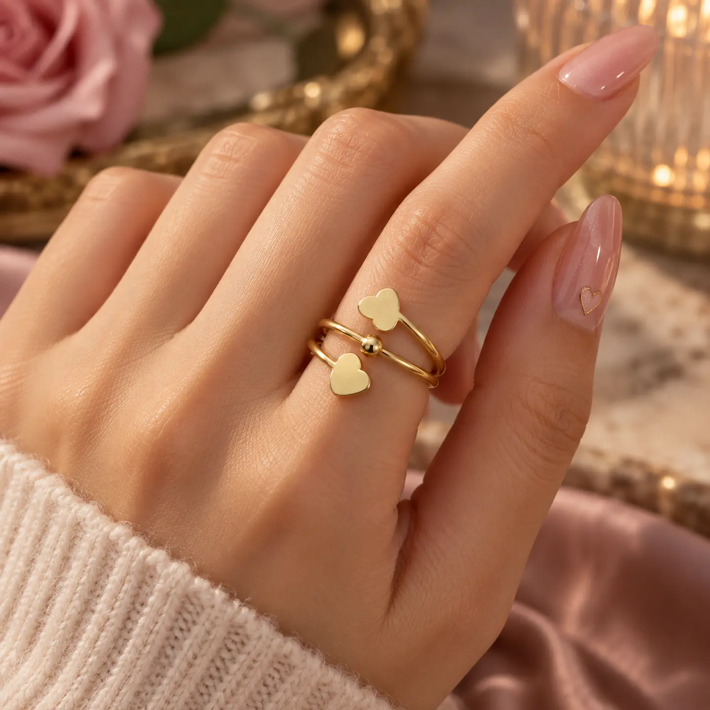 Anillos Dorados de Acero Inoxidable 6.5 cm – Colección KOOALA 8