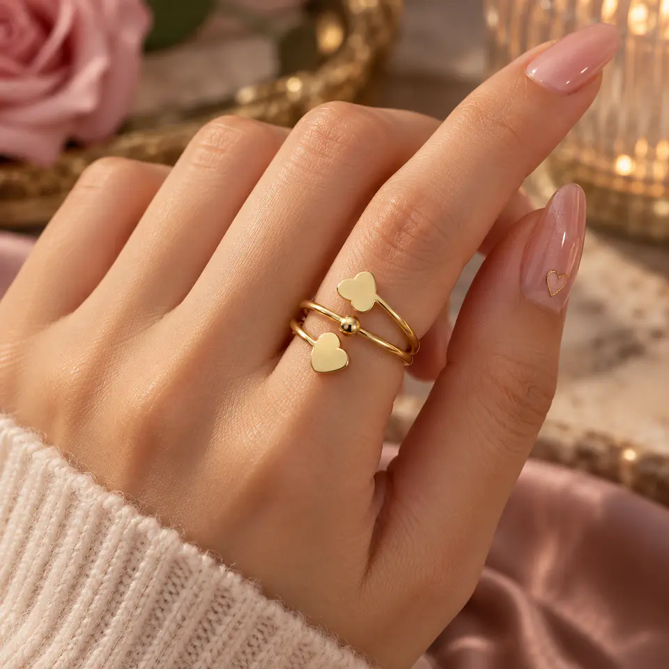 Anillos Dorados de Acero Inoxidable 6.5 cm – Colección KOOALA 8