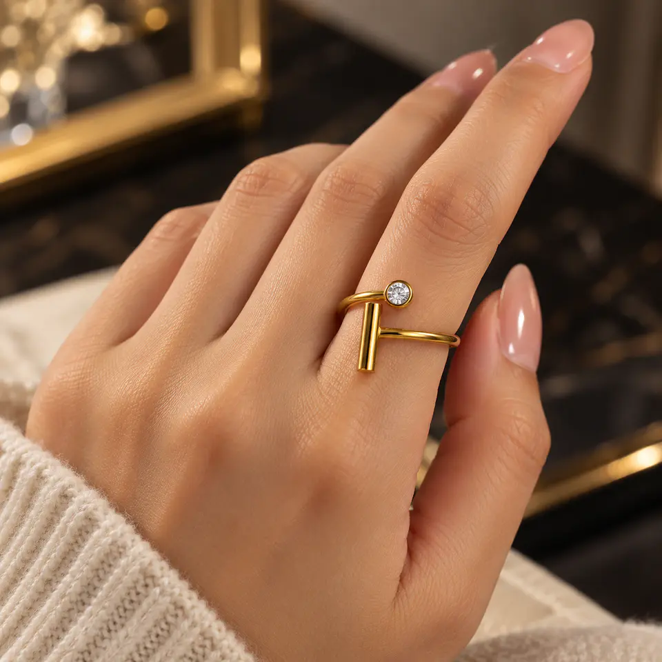 Anillos Dorados de Acero Inoxidable 6.5 cm – Colección KOOALA 6