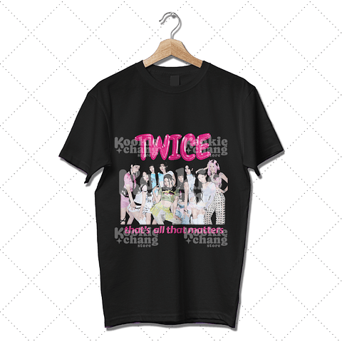 Polera negra TWICE - GRUPAL