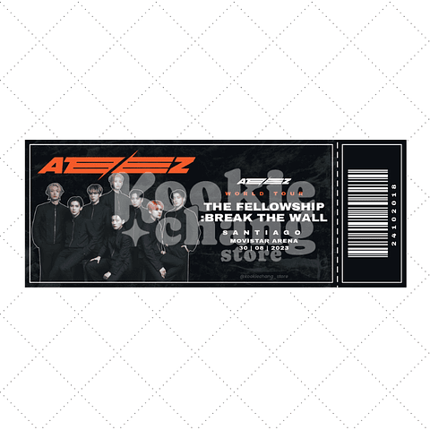 Entrada de recuerdo - ATEEZ en Chile