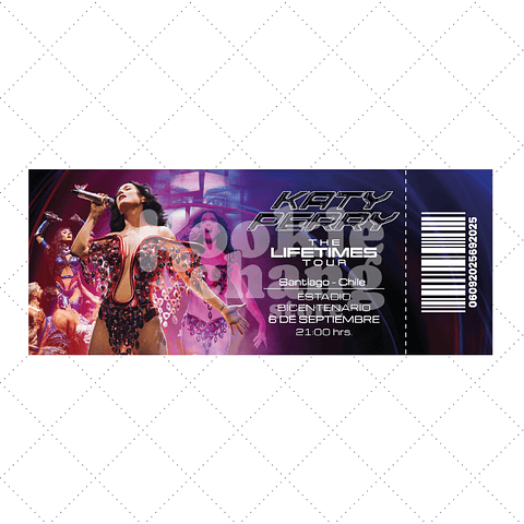 Entrada de recuerdo - KATY PERRY en Chile