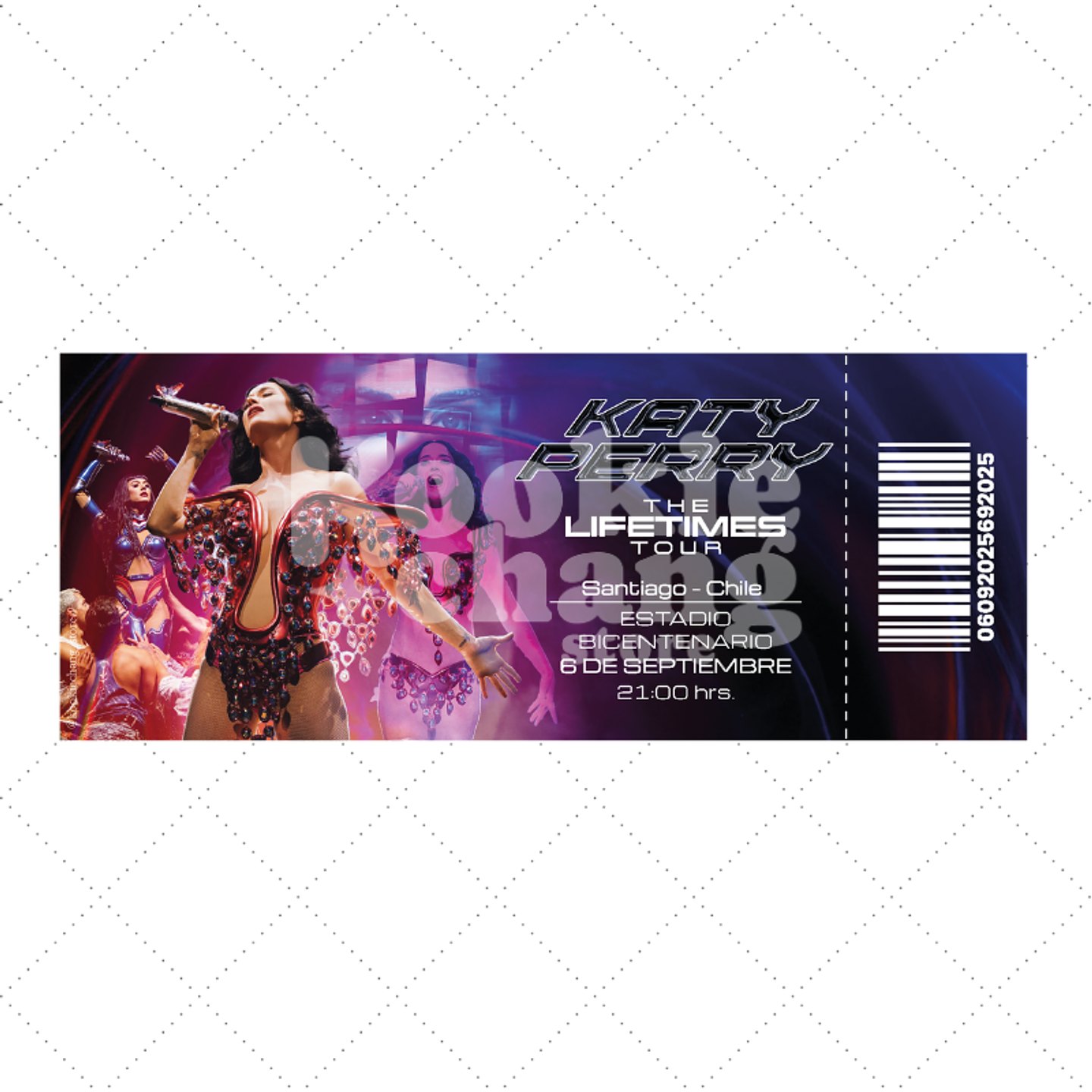 Entrada de recuerdo - KATY PERRY en Chile 1