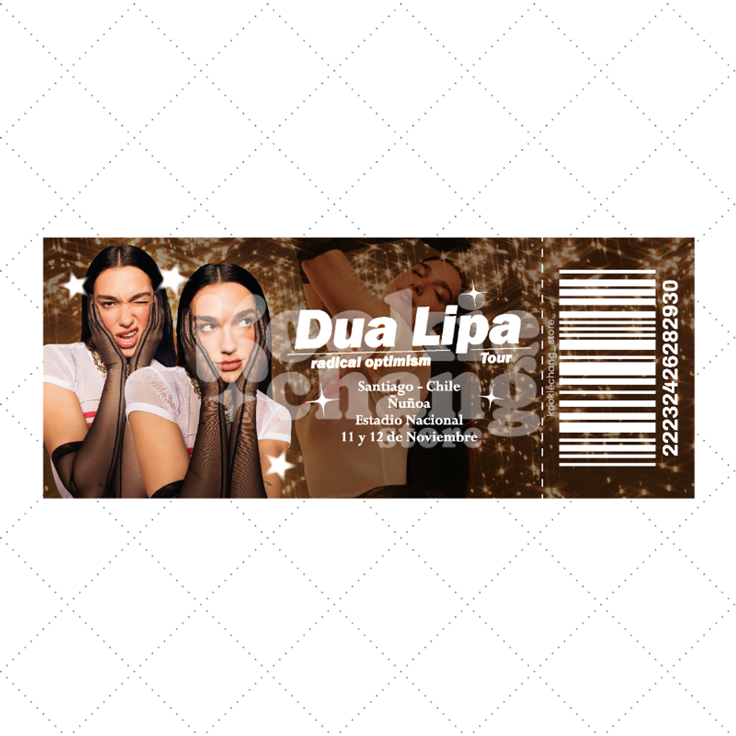 Entrada de recuerdo - DUA LIPA en Chile 1