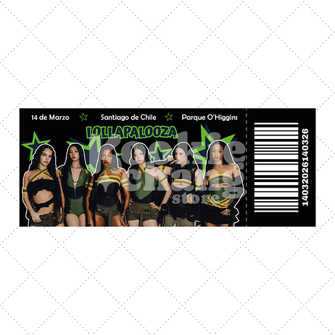 Entrada de recuerdo - KATSEYE en Chile