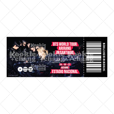 Entrada de recuerdo - BTS en Chile