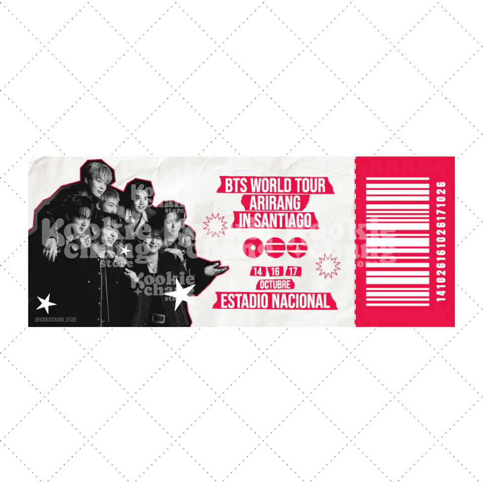 Entrada de recuerdo - BTS en Chile 3