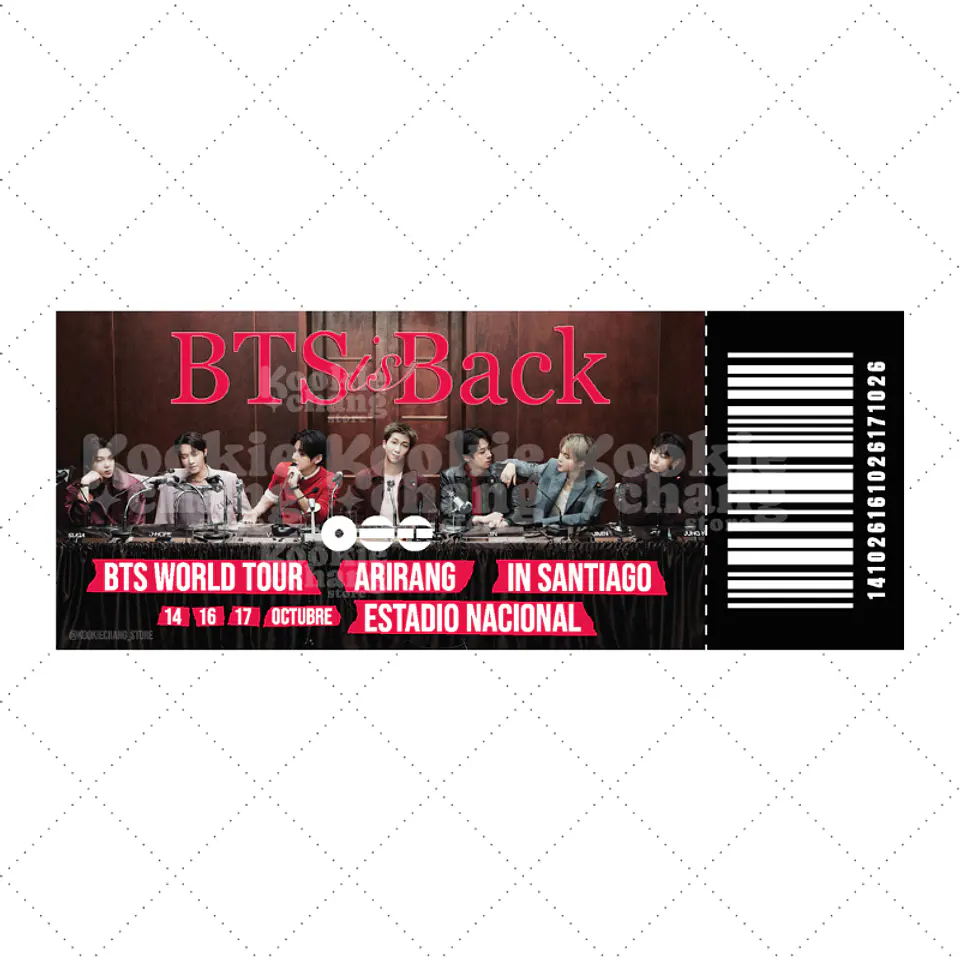 Entrada de recuerdo - BTS en Chile 5