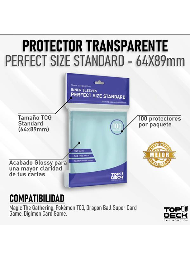 Protectores Interiores | TOPDECK Standard 64x89mm 