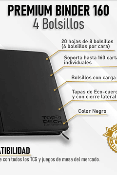 Carpeta Premium | TOPDECK 160 Color Negro